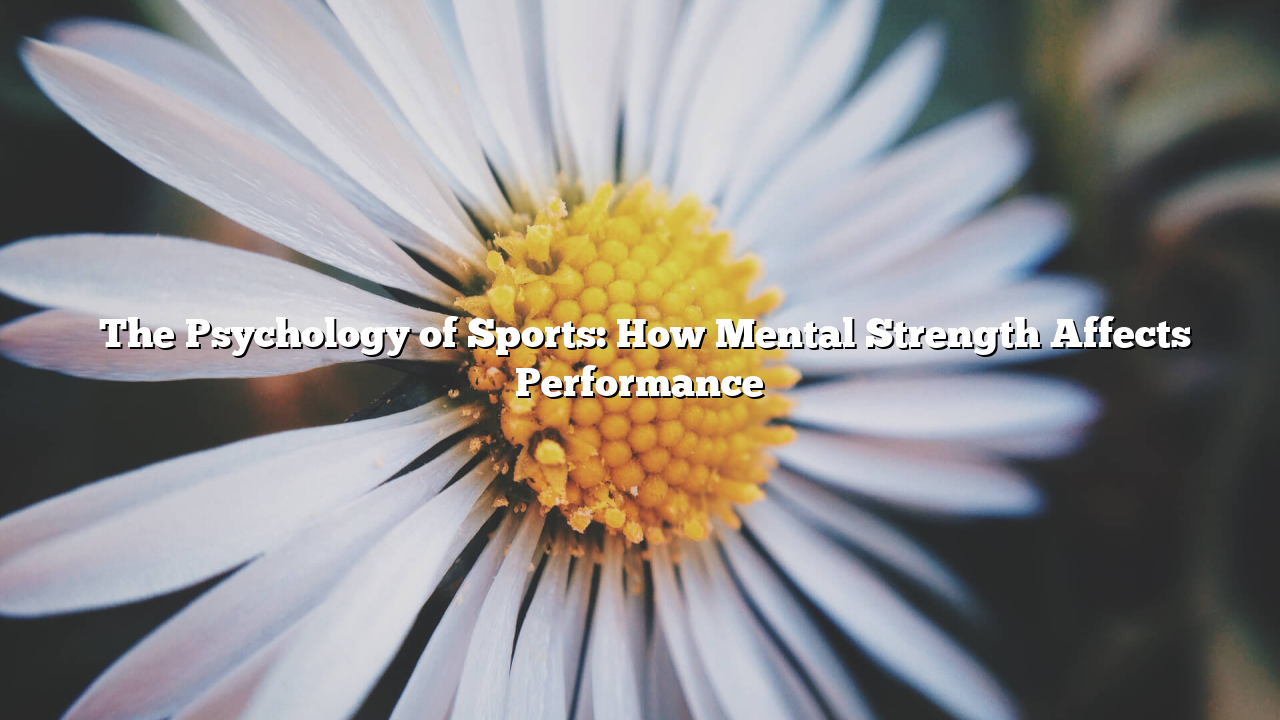 ﻿The Psychology of Sports: How Mental Strength Affects Performance